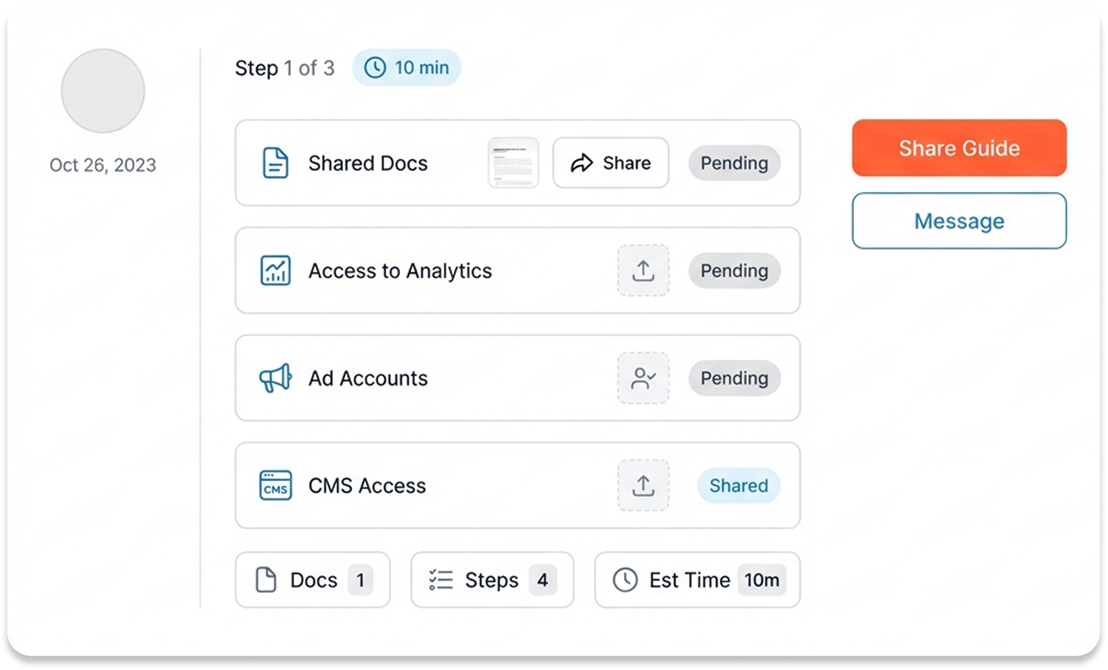 Account onboarding
