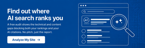 Lantern Sol CTA banner offering a free ecommerce SEO audit to identify ranking and AI search visibility gaps.